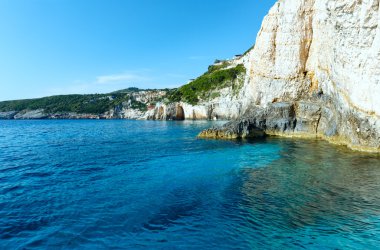 Mavi mağara duvarlarında zakynthos (Yunanistan)
