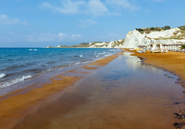 Xi Beach Morgenudsigt (Grækenland, Kefalonia ). - Stock-foto