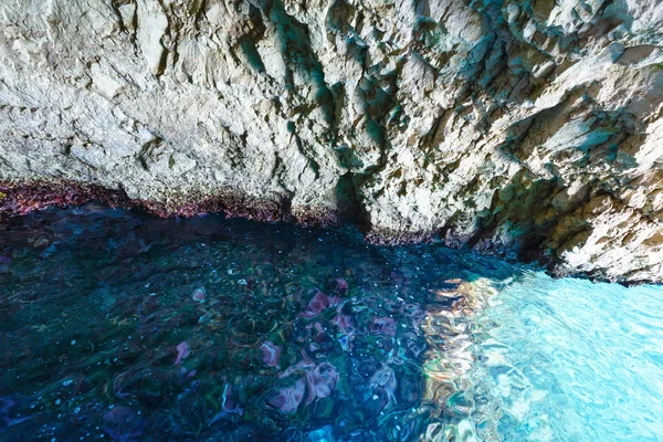 Die blauen Höhlen in Zakynthos (Griechenland)) — Stockfoto