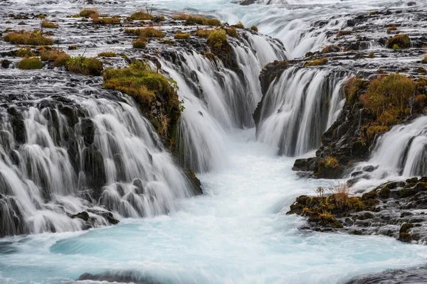 Cascade Pittoresque Bruarfoss Vue Automne Changement Saison Dans Sud Des — Photo