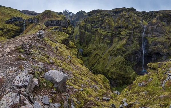 Bonito Outono Mul Jufur Canyon Islândia Ele Está Localizado Não — Fotografia de Stock