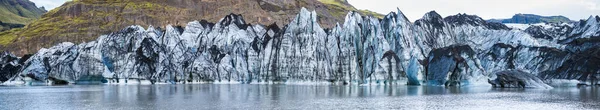 Solheimajokull Мальовничий Льодовик Півдні Ісландії Язик Цього Льодовика Ковзає Від — стокове фото