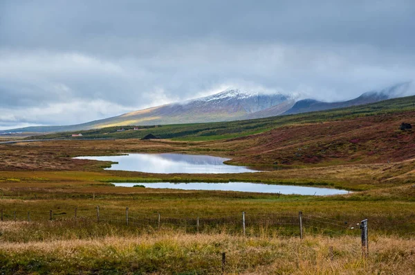 Beautiful Mountain View Auto Trip Iceland Spectacular Icelandic Landscape Scenic — Stock Photo, Image