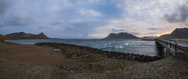 View Auto Trip West Iceland Kolgrafafjordur Fjord Bay Spectacular Icelandic — Stock Photo, Image