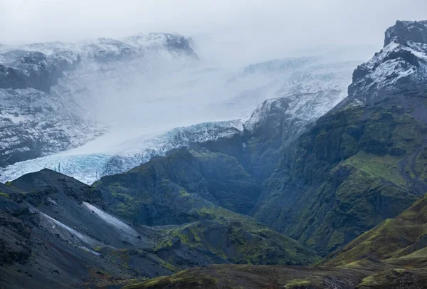 Vista Desde Carretera Durante Viaje Auto Islandia Espectacular Paisaje Islandés — Foto de Stock