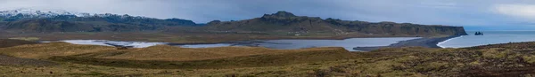 Malerisches Herbstabendpanorama Vom Dyrholaey Cape Viewpoint Vik Südisland Bis Zum — Stockfoto