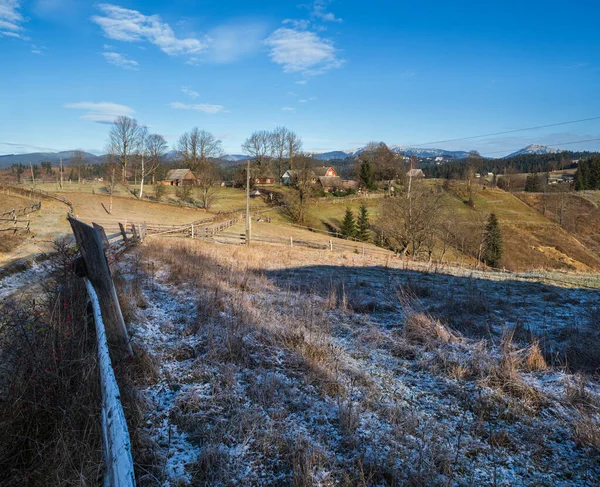 Kış Geliyor Sonbahar Dağlarının Kırsal Kesimlerinde Son Güzel Hava Günleri — Stok fotoğraf