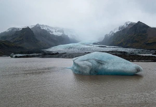 Buzul Dili Zlanda Nın Buzul Altı Volkanı Yakınlarındaki Vatnajokull Buzulundan — Stok fotoğraf