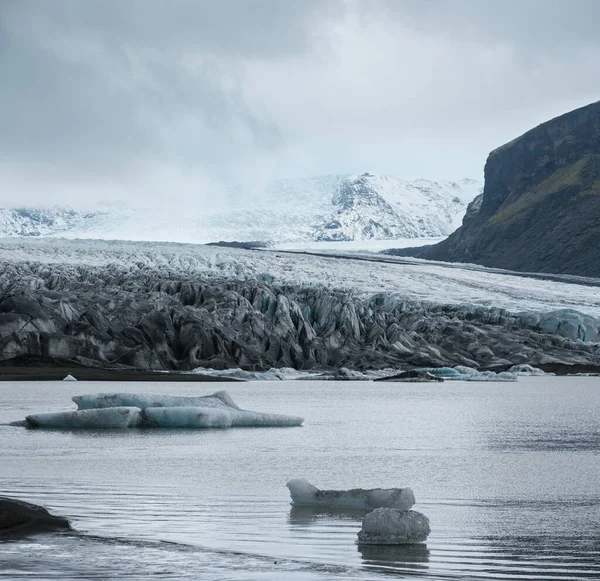 Geleira Skaftafellsjokull Islândia Língua Glaciar Desliza Calota Gelo Vatnajokull Geleira — Fotografia de Stock