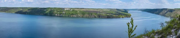 Fantastisk Vår Syn Floden Dnister Canyon Bakota Bay Tjernivtsi Regionen — Stockfoto