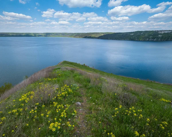 Incredibile Vista Primaverile Sul Dnister River Canyon Regione Chernivtsi Ucraina — Foto Stock