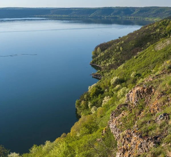 Incredibile Vista Primaverile Sul Dnister River Canyon Regione Chernivtsi Ucraina — Foto Stock