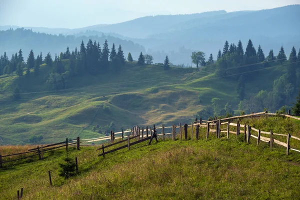 Picturesque Summer Carpathian Mountain Countryside View Ukraine — Stock Photo, Image