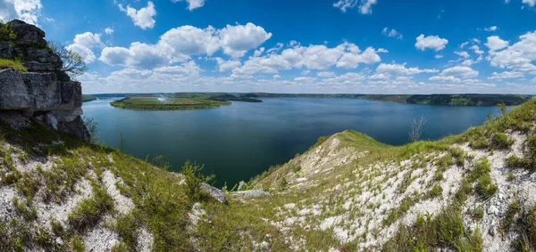 Incredibile Vista Primaverile Sul Dnister River Canyon Bakota Bay Regione — Foto Stock