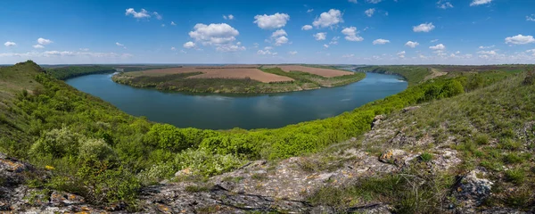 Incredibile Vista Primaverile Sul Dnister River Canyon Bakota Bay Regione — Foto Stock