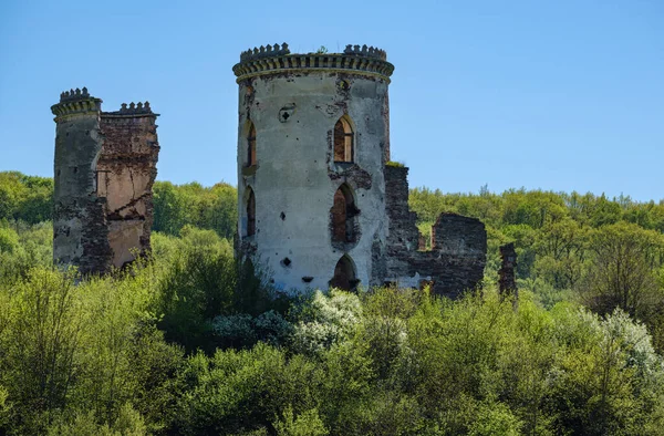 乌克兰Ternopil地区Nyrkiv村 前Chervonohorod或Red镇 Chervonohorod城堡被遗弃的废墟 — 图库照片