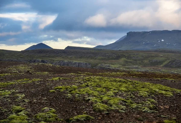 View Auto Trip West Iceland Highlands Snaefellsnes Peninsula Snaefellsjokull National —  Fotos de Stock