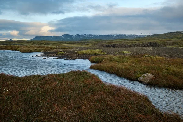 View Auto Trip West Iceland Highlands Snaefellsnes Peninsula Snaefellsjokull National — 스톡 사진