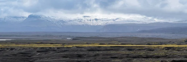 Iceland Autumn Tundra Landscape Haoldukvisl Glacier Iceland Glacier Tongue Slides — Stockfoto