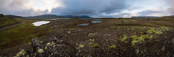 View Auto Trip West Iceland Highlands Snaefellsnes Peninsula Snaefellsjokull National — Fotografia de Stock