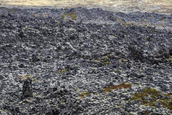 Djupalonssandur Black Volcanic Lava Rocks View Spectacular Djupalonssandur Beach Snaefellsnes — стоковое фото