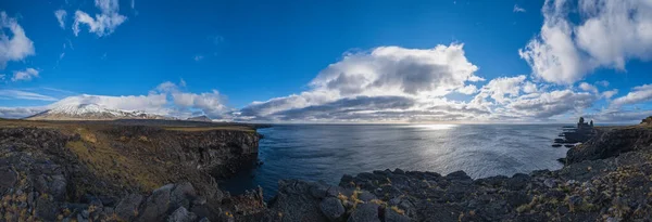 View Auto Trip West Iceland Snaefellsnes Peninsula Snaefellsjokull National Park — Fotografia de Stock