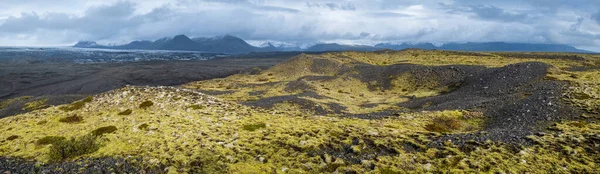 Iceland Autumn Tundra Landscape Haoldukvisl Glacier Iceland Glacier Tongue Slides — Stockfoto