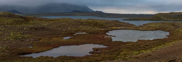 View Auto Trip West Iceland Highlands Snaefellsnes Peninsula Snaefellsjokull National — Stock Photo, Image