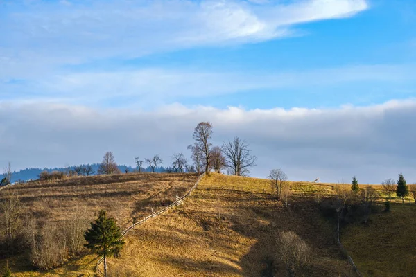 Letzte Schönwettertage Der Herbstlichen Berglandschaft Ruhige Malerische Landschaft Der Ukrainischen — Stockfoto