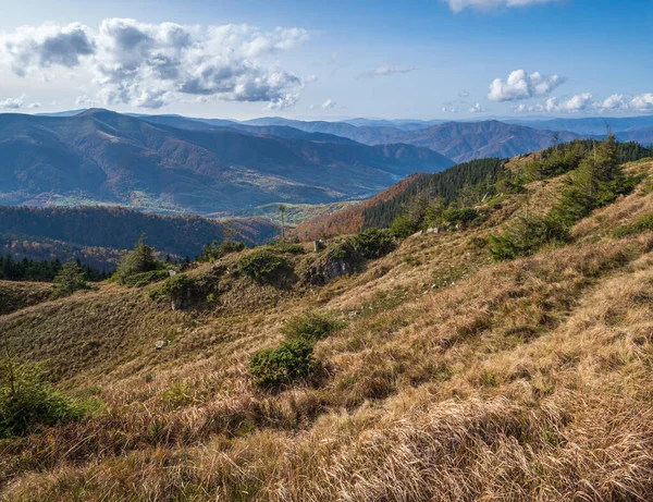 Outono Manhã Cárpatos Montanhas Calma Cena Pitoresca Ucrânia — Fotografia de Stock