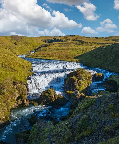 Γραφικός Καταρράκτης Fosstorfufoss Φθινοπωρινή Άποψη Νοτιοδυτική Ισλανδία — Φωτογραφία Αρχείου