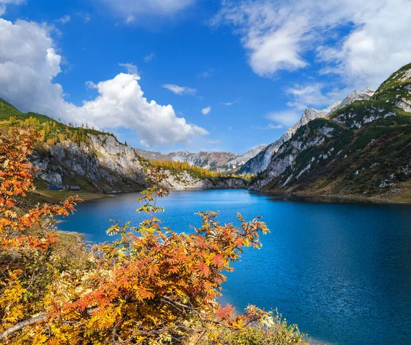 Napos Őszi Alpesi Tappenkarsee Sziklás Hegyek Felett Kleinarl Land Salzburg — Stock Fotó