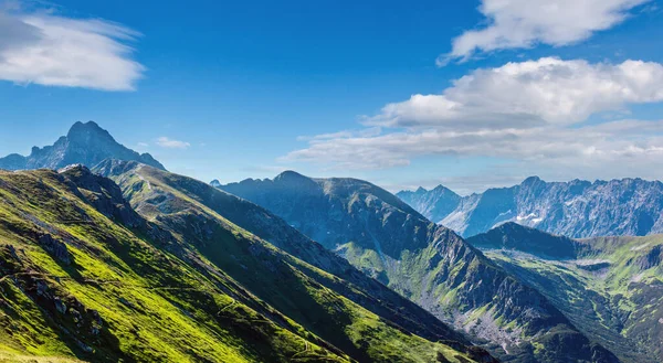 Montagne Tatra Pologne Vue Matin Depuis Chaîne Kasprowy Wierch Panorama — Photo