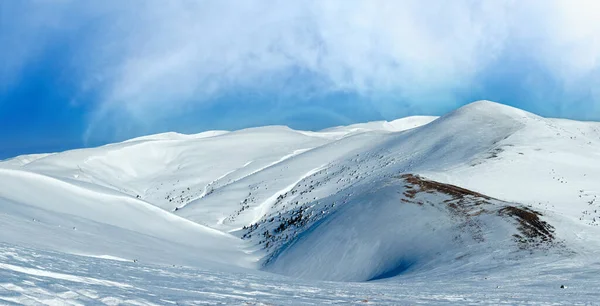 Paisaje Montañoso Invierno Ucrania Cárpatos Svydovets Range — Foto de Stock