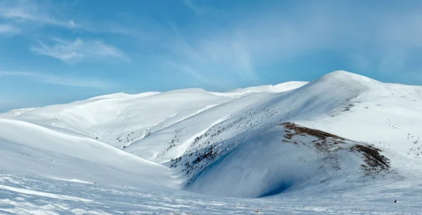 Paisaje Montañoso Invierno Ucrania Cárpatos Svydovets Range —  Fotos de Stock