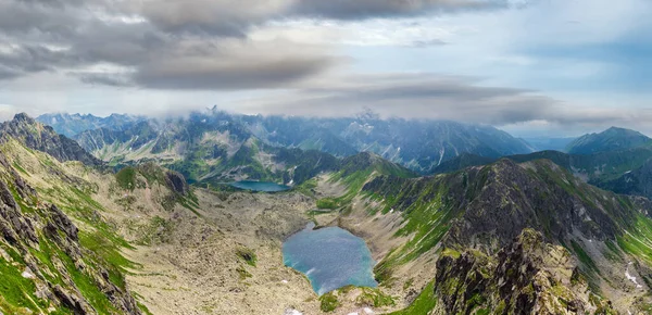 Tatra Gebirgsblick Auf Gruppe Von Gletscherseen Vom Pfad Kasprowy Wierch — Stockfoto