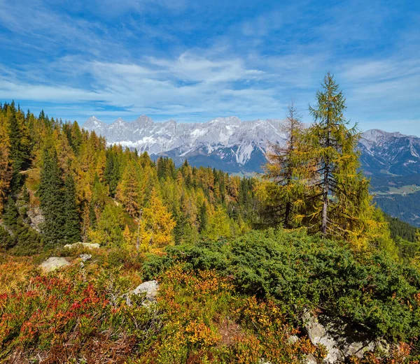 청명하고 알프스 산맥이 내려다 보인다 Reiteralm Steiermark Austria — 스톡 사진