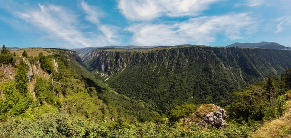 Paisagem Montanhosa Pitoresca Verão Tara Canyon Montanha Parque Nacional Durmitor — Fotografia de Stock