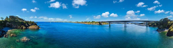 Ribadeo Estuary Summer Landscape Bridge Lugo Spain —  Fotos de Stock