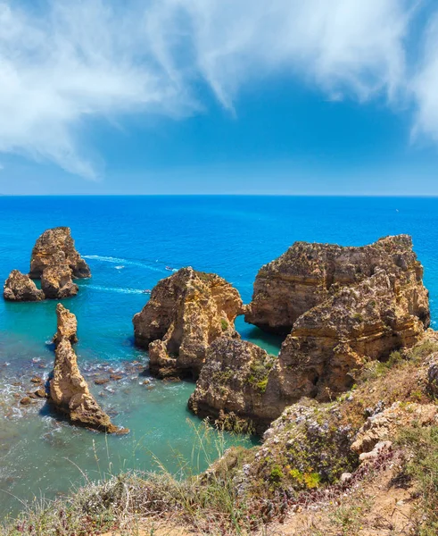 Ponta Piedade Grupo Formaciones Rocosas Largo Costa Ciudad Lagos Algarve — Foto de Stock