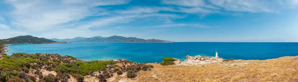 Estate Mare Costa Panorama Paesaggio Calcidica Sithonia Grecia Athos Monte — Foto Stock