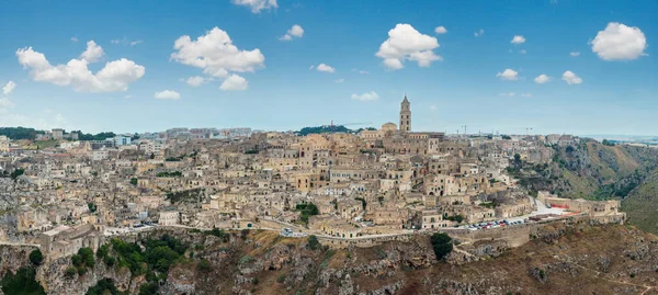 Старый Город Матера Sassi Matera Базиликата Южная Италия Доисторические Пещерные — стоковое фото
