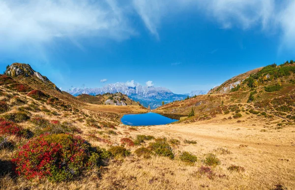 Otoño Alpino Kleiner Paarsee Lago Paarseen Dorfgastein Tierra Salzburgo Austria —  Fotos de Stock