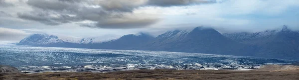 Iceland Autumn Tundra Landscape Haoldukvisl Glacier Iceland Glacier Tongue Slides — Fotografia de Stock