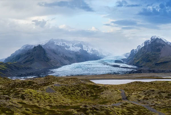 Buzul Dili Zlanda Nın Buzul Altı Volkanı Yakınlarındaki Vatnajokull Buzulundan — Stok fotoğraf