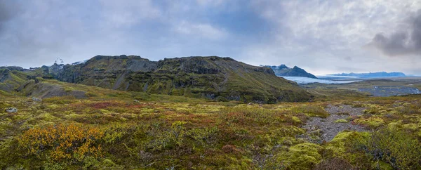 Bela Vista Outono Canhão Mul Jufur Para Glaciar Fjallsarlon Com — Fotografia de Stock