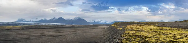 Islândia Outono Paisagem Tundra Perto Geleira Haoldukvisl Islândia Língua Glaciar — Fotografia de Stock