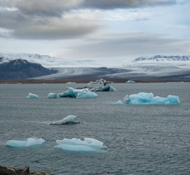 Jokulsarlon Buzul Gölü, İzlanda 'da buzla kaplı bir göl. Atlas Okyanusu 'nun kıyısında Breidamerkurjokull buzulunun başında, Vatnajokull buzulunun veya Vatna Buzulunun tepesinde yer alır..
