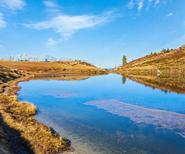 Autumn Alpine Kleiner Paarsee Paarseen Lake Dorfgastein Land Salzburg Austria — 스톡 사진