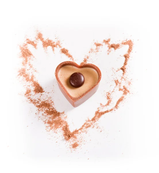 Heart shaped chocolate — Stock Photo, Image